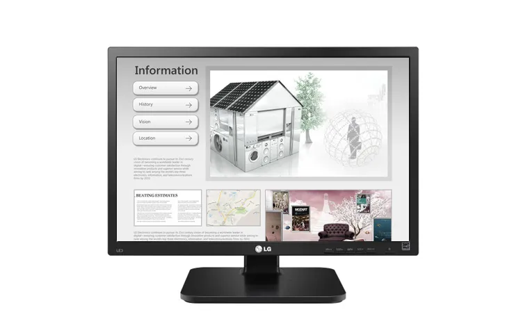 LG 24MB65PY 24 Zoll Full-HD IPS Monitor DP VGA DVI Pivot Schwarz 60,96 cm
