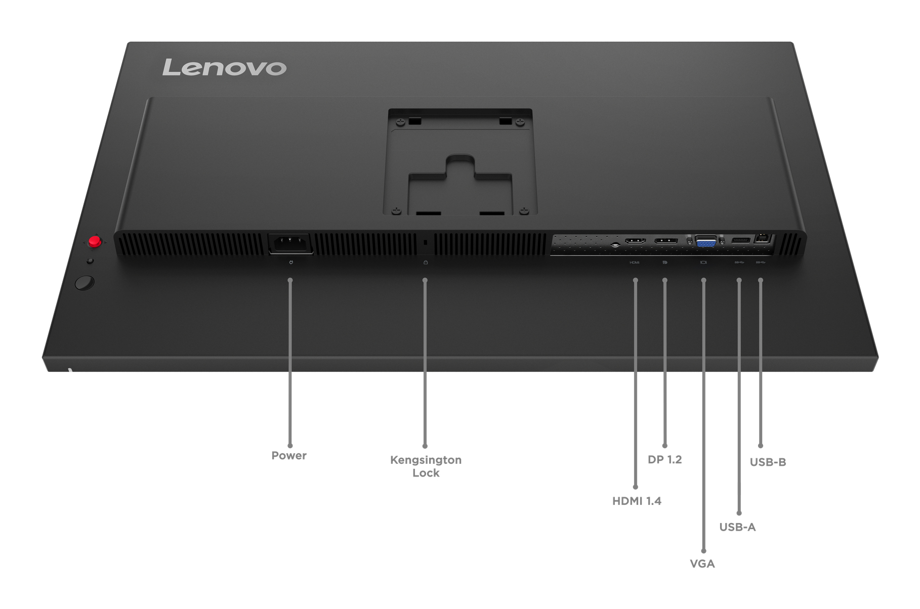 Lenovo ThinkVision T27-40 | 27" | 120 Hz | IPS | FHD | HDMI DP VGA USB-Hub | Schwarz
