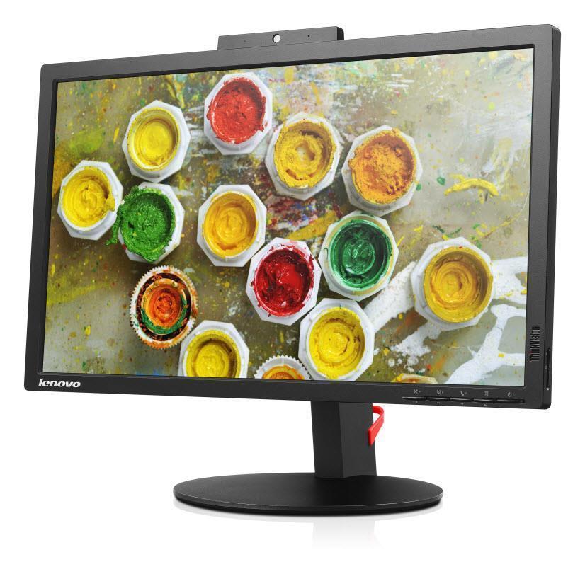 Lenovo ThinkVision T2224zD | 21,5" | Full HD LED IPS Monitor | Webcam VGA HDMI DP | Schwarz