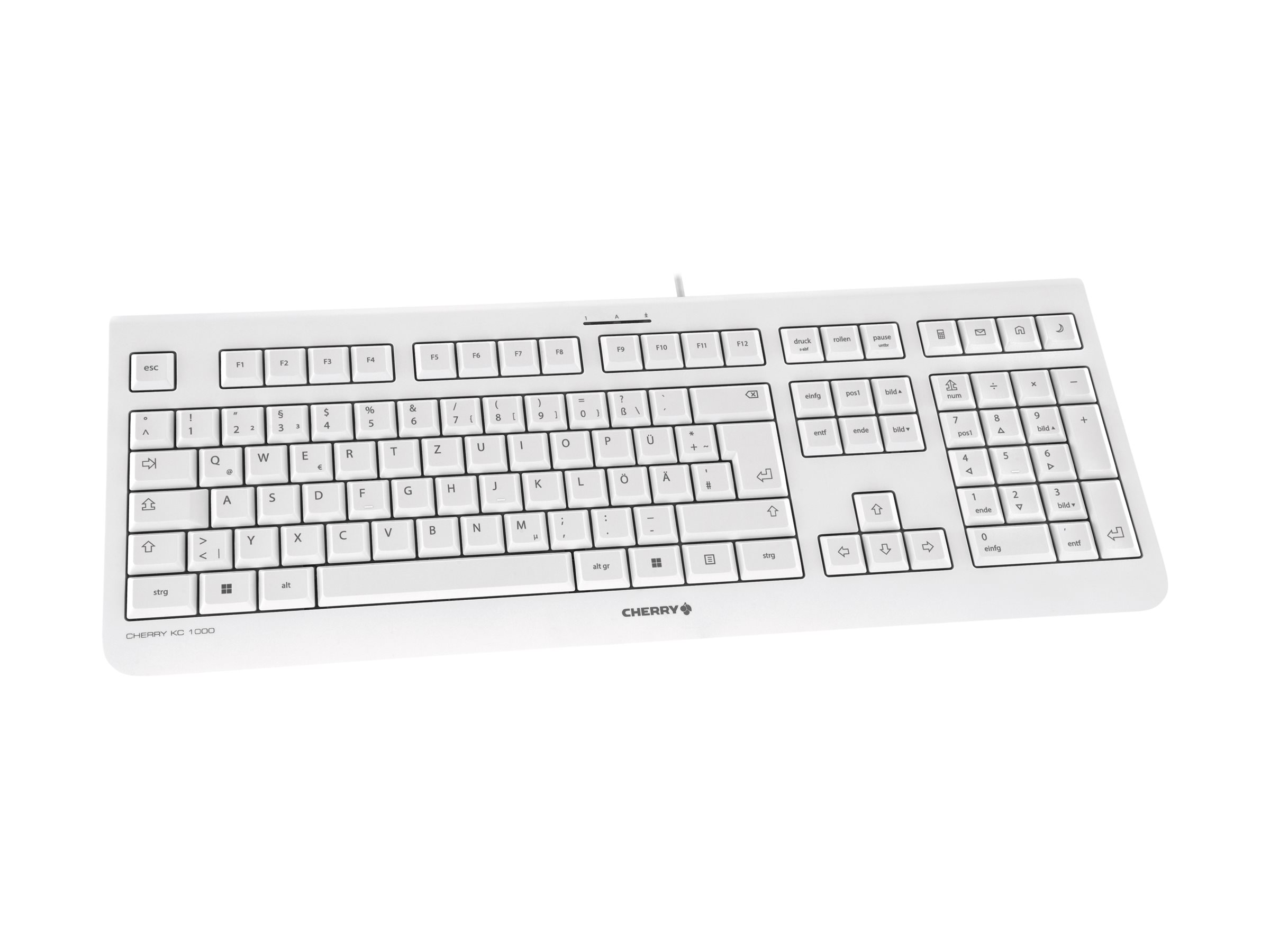 Cherry KC 1000 Tastatur | QWERTZ - deutsch | USB | Hellgrau