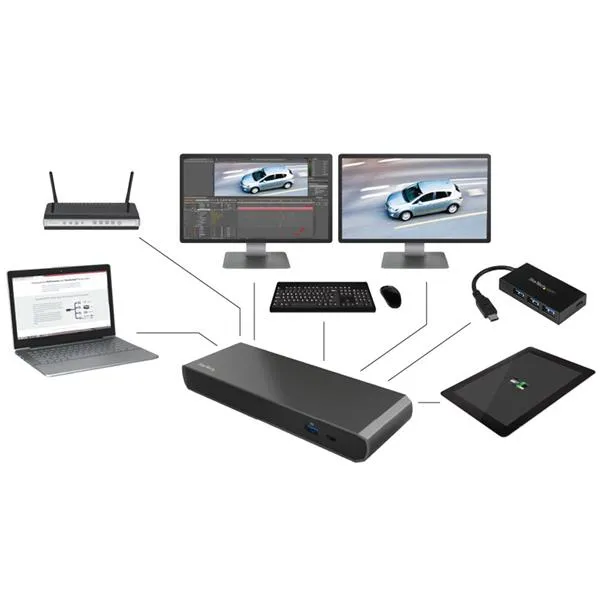 StarTech Thunderbolt 3 Dual-4K Dockingstation für Laptops - Mac und Windows