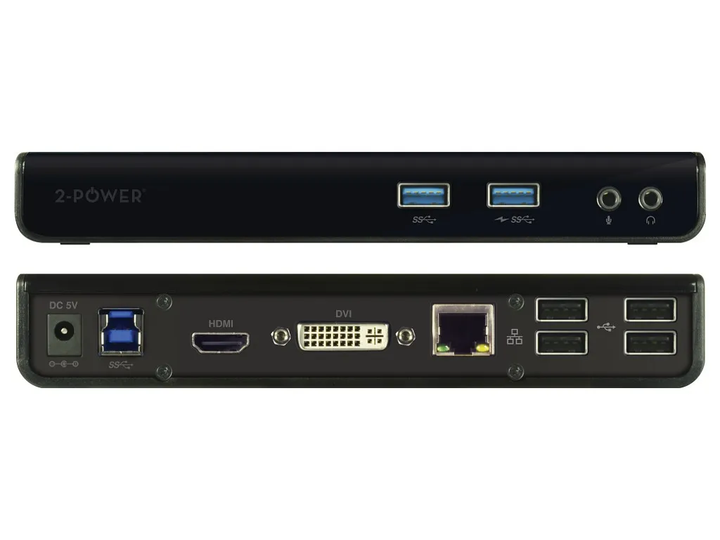 2-Power Dual Display Dockingstation | 1x HDMI 1x DVI | inkl. Netzteil