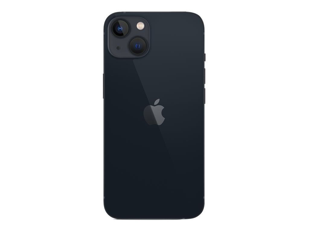 Apple iPhone 13 in schwarzer Ausführung, Rückseite mit Kameramodul und Logo sichtbar