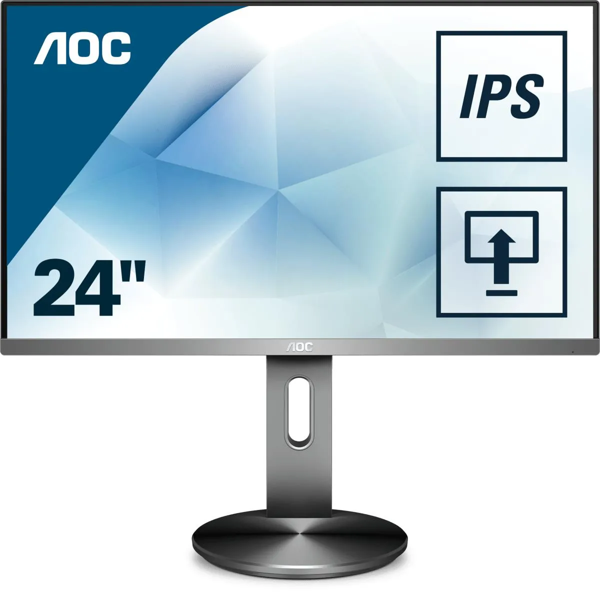 AOC Monitor I2490PXQU/BT LCD-Display 60,5 cm (23,8") schwarz/silber