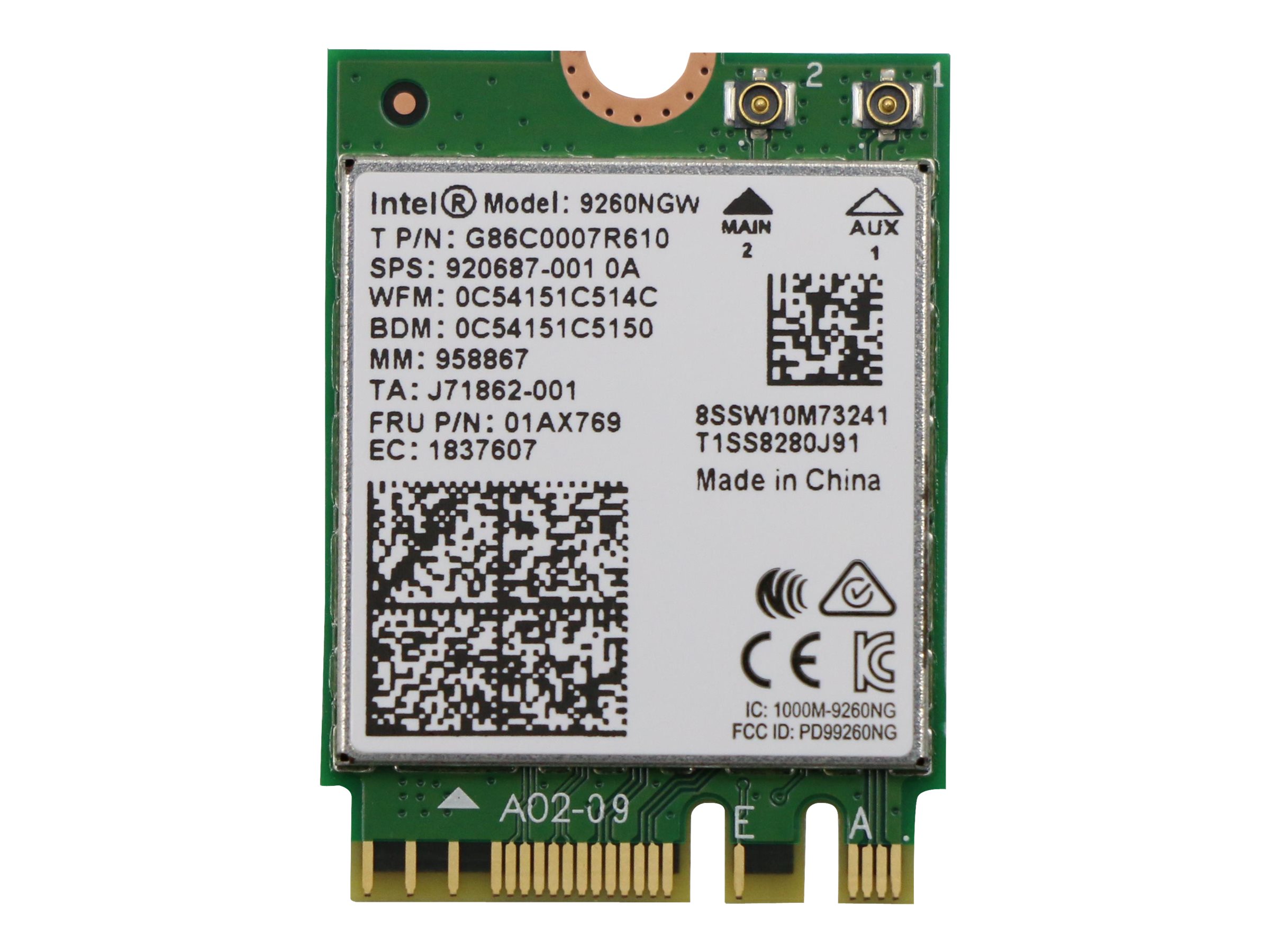 Intel 9260NGW WLAN Karte für Lenovo Notebook im M.2 Format