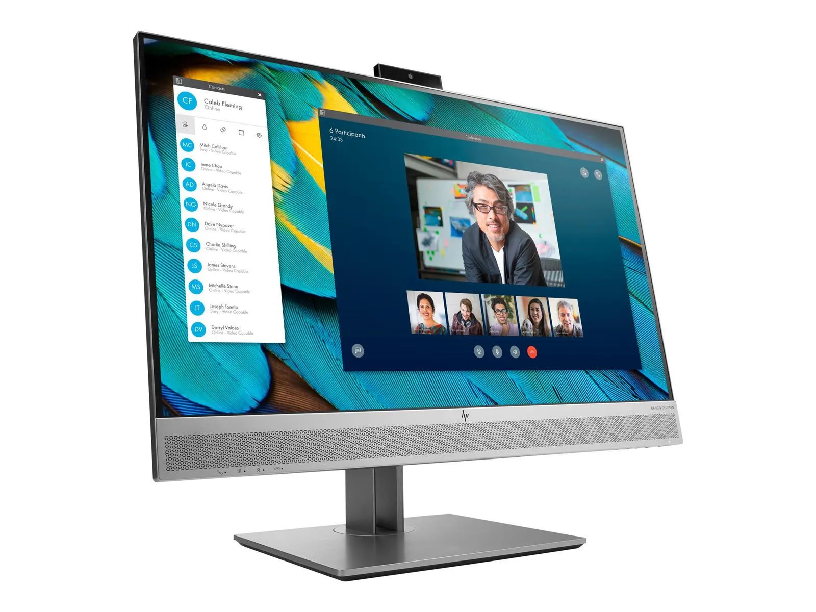 HP EliteDisplay E243m Monitor | 23.8" | Full HD| Webcam | silber