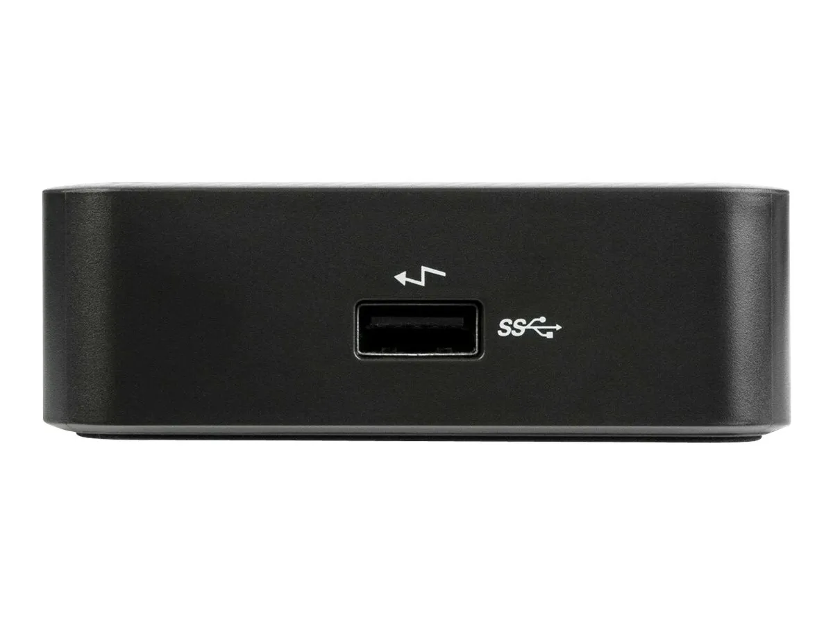 Nahaufnahme eines USB 3.0 (SuperSpeed) Anschlusses auf der Vorderseite einer Targus Dockingstation
