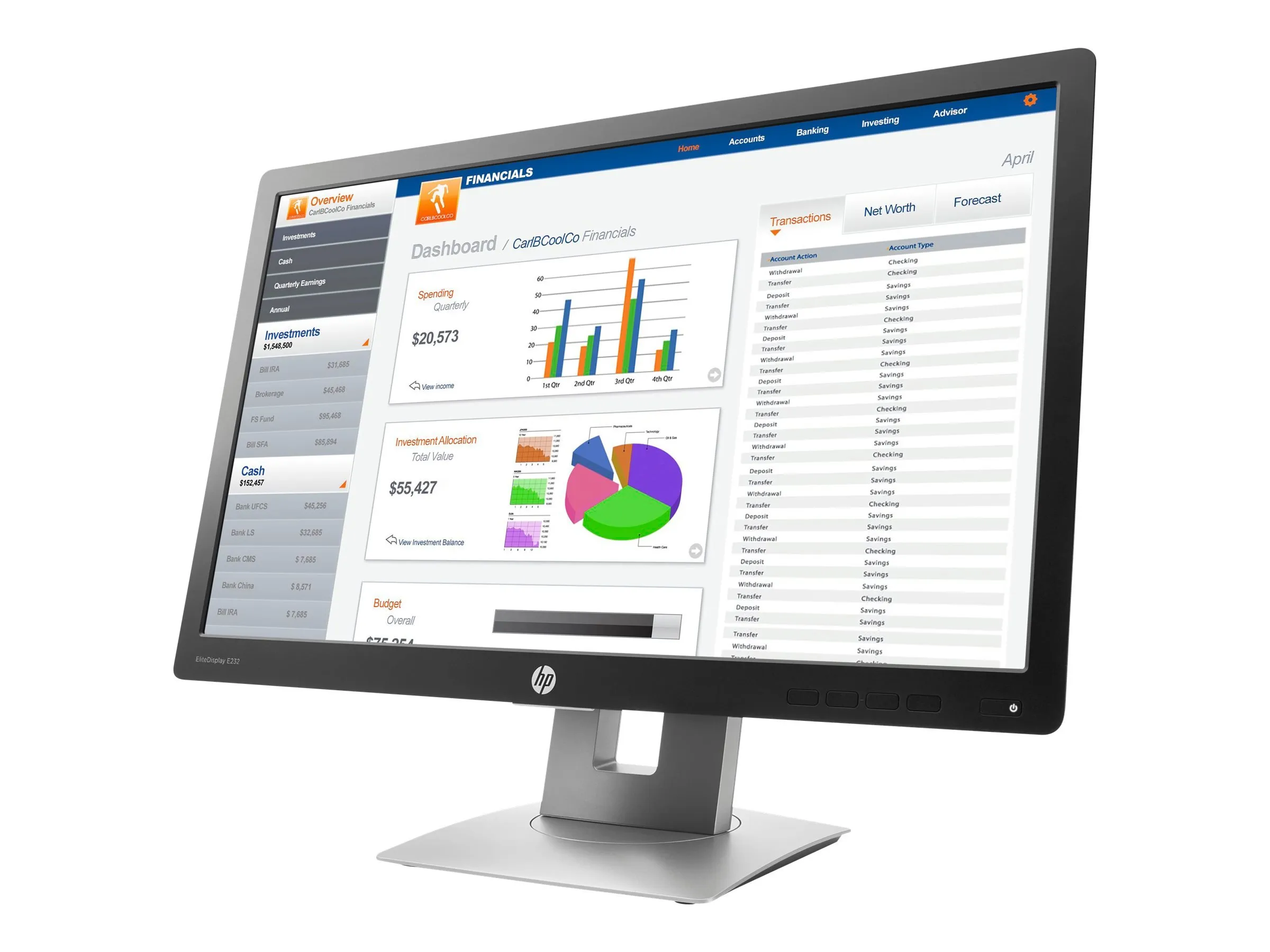 HP EliteDisplay E232 | 23" | Full HD | silber