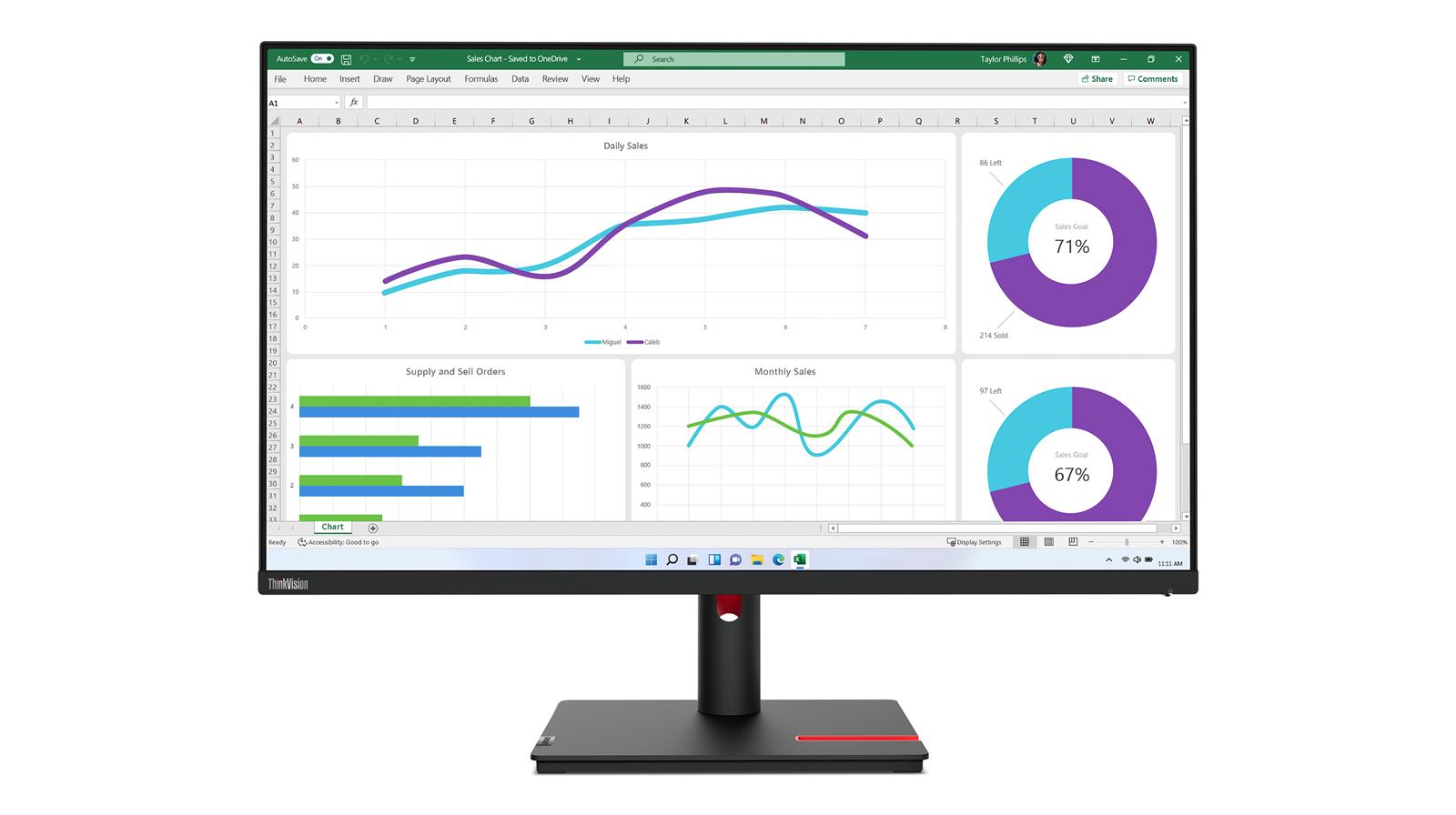 Lenovo ThinkVision T32h-30 | 31,5" | QHD | IPS | HDMI DP USB-C | Schwarz