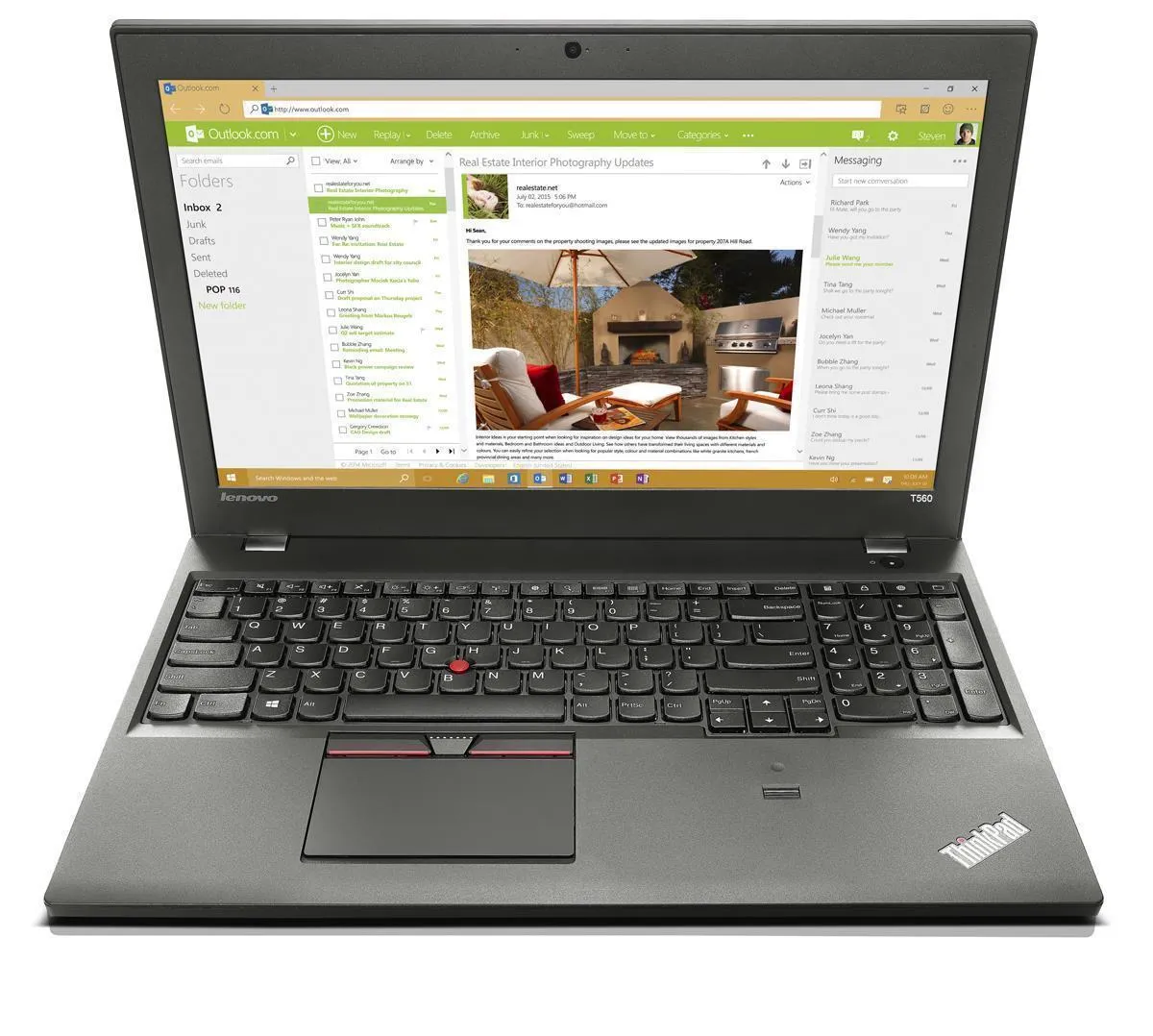 Lenovo ThinkPad T560 Ultrabook Core i7-6600U 2,60GHz 16GB RAM 512GB SSD FHD W10P