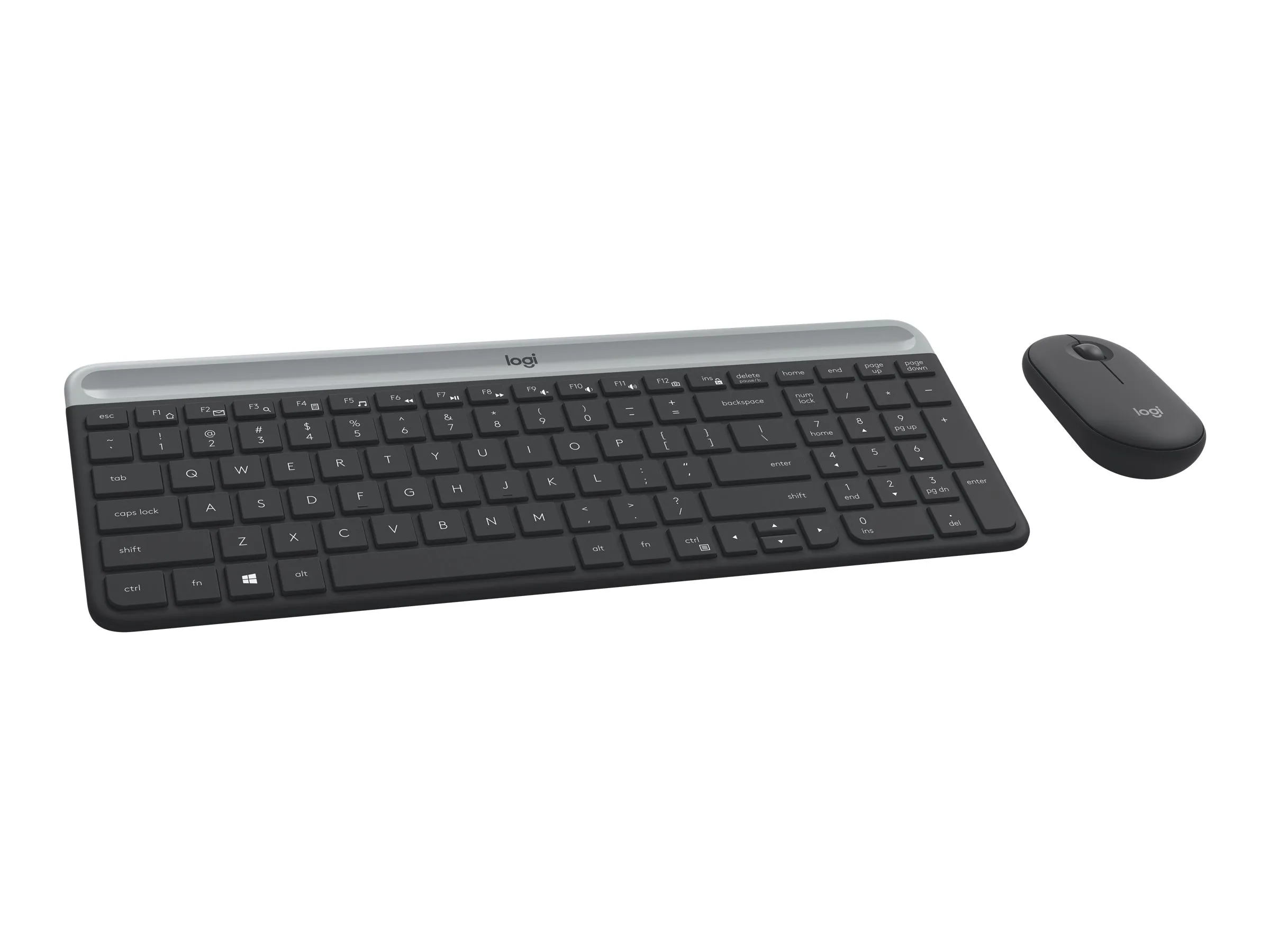 Elegantes Logitech Wireless Keyboard mit Maus, moderne Tastatur mit flachen Tasten