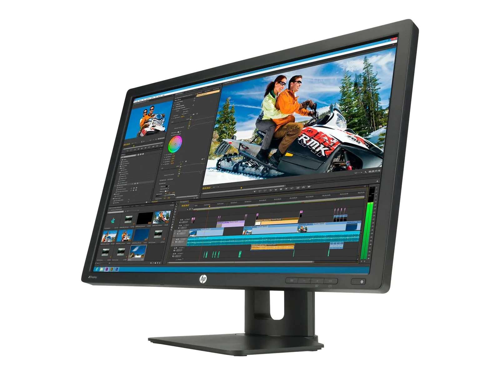 HP Z24i Monitor in seitlicher Ansicht (rechts)