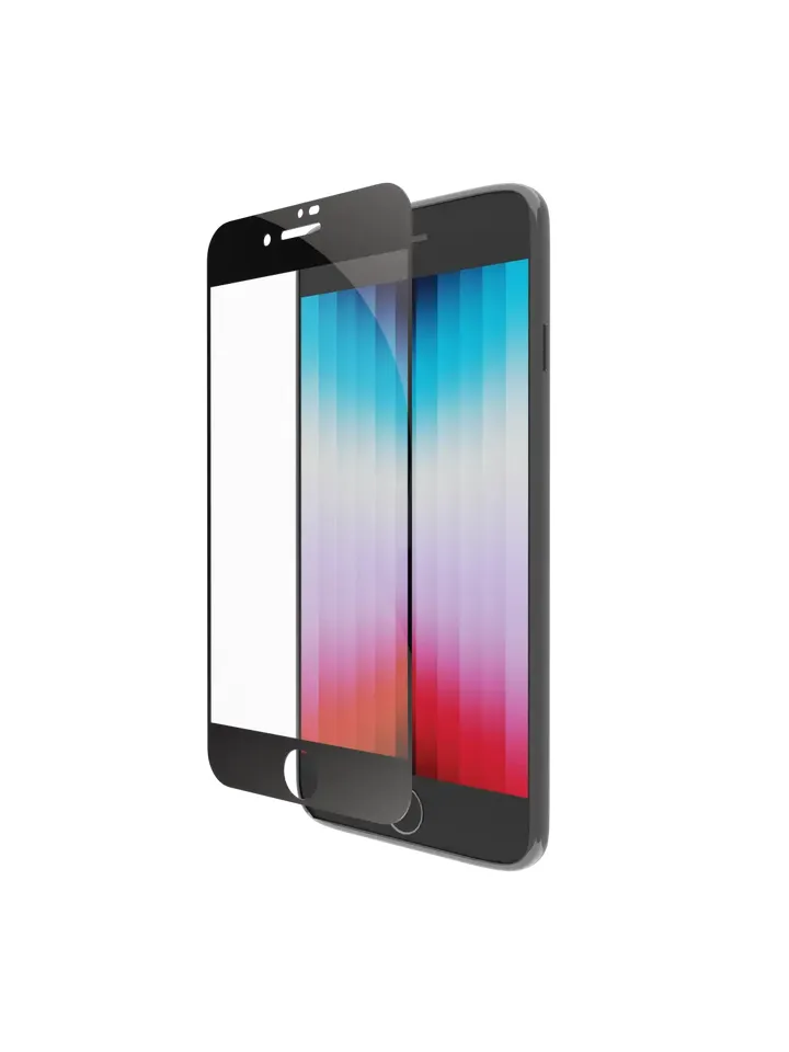 dbramante1928 Eco-shield | Bildschirmschutz für Apple iPhone 7/8/SE (2.Gen) | Rahmenfarbe Schwarz