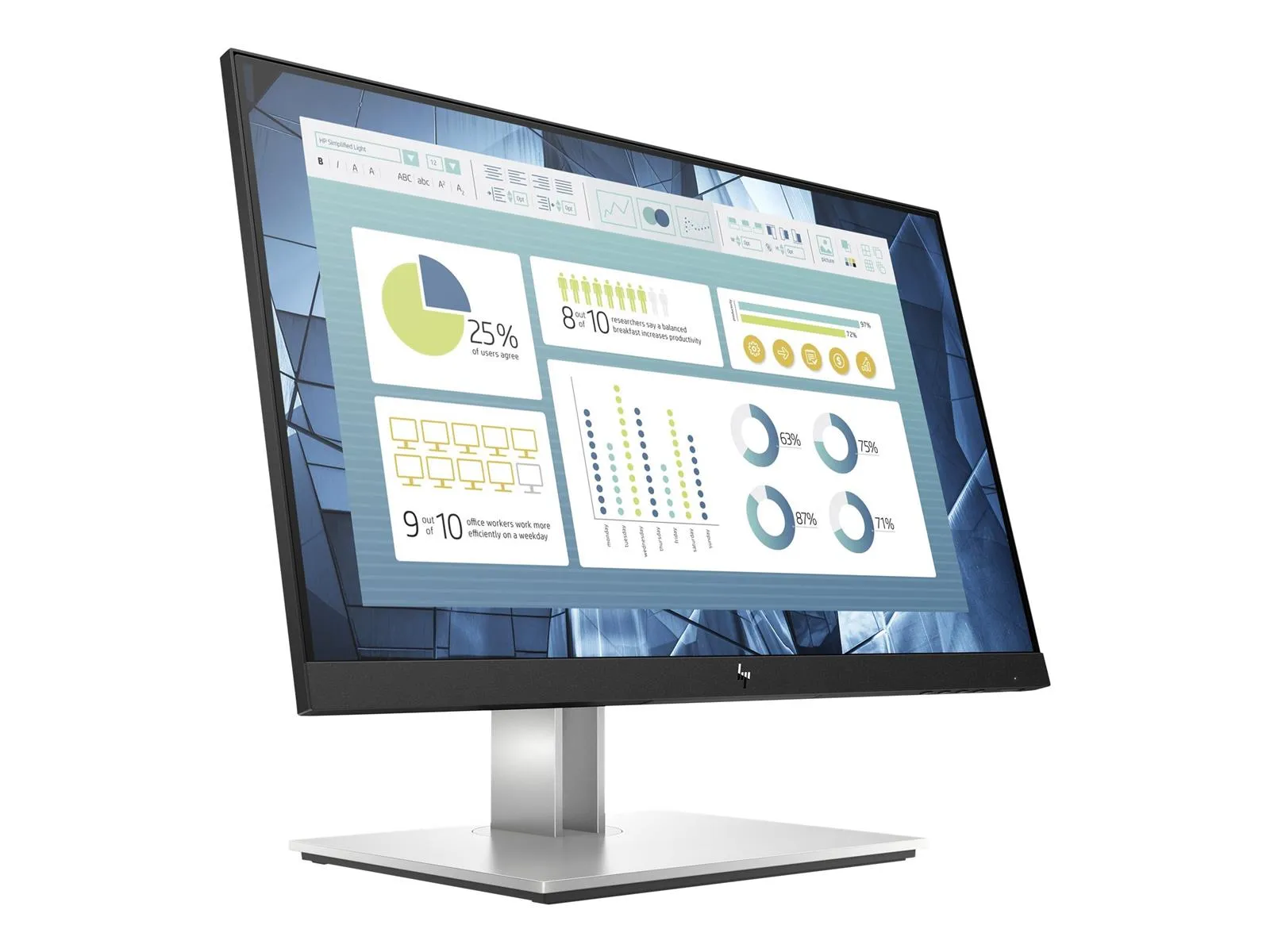 HP E22 G4 Monitor | 22" | Full HD | HDMI | DisplayPort | schwarz