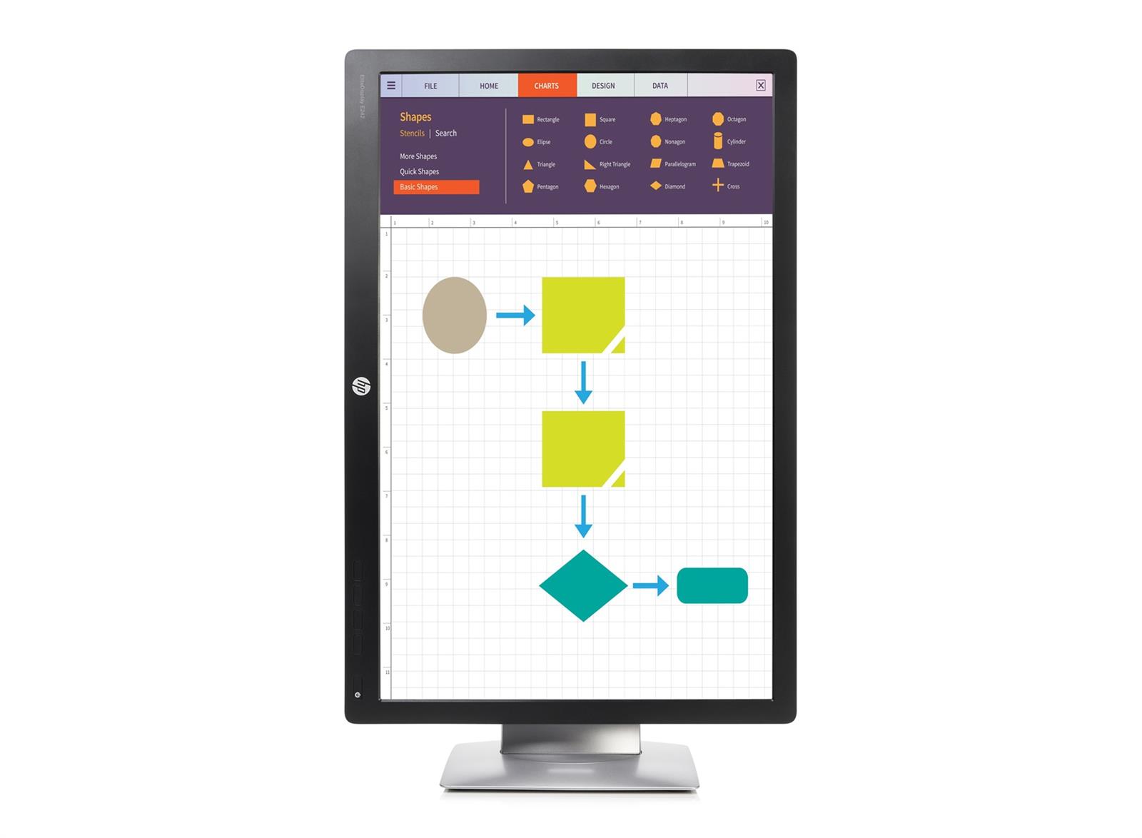 HP EliteDisplay E242 Monitor | 24" | Full HD | HDMI DisplayPort | schwarz