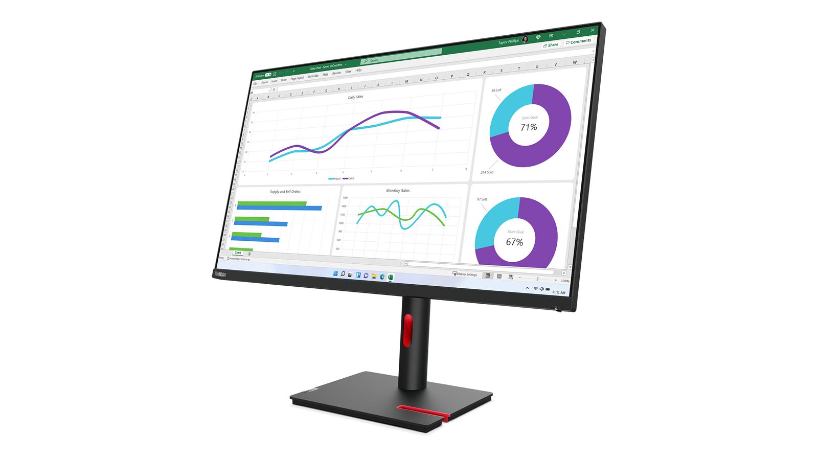 Lenovo ThinkVision T32h-30 | 31,5" | QHD | IPS | HDMI DP USB-C | Schwarz