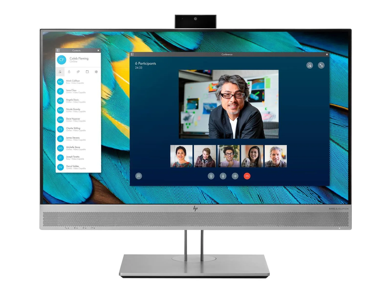HP EliteDisplay E243m Monitor | 23.8" | Full HD| Webcam | silber