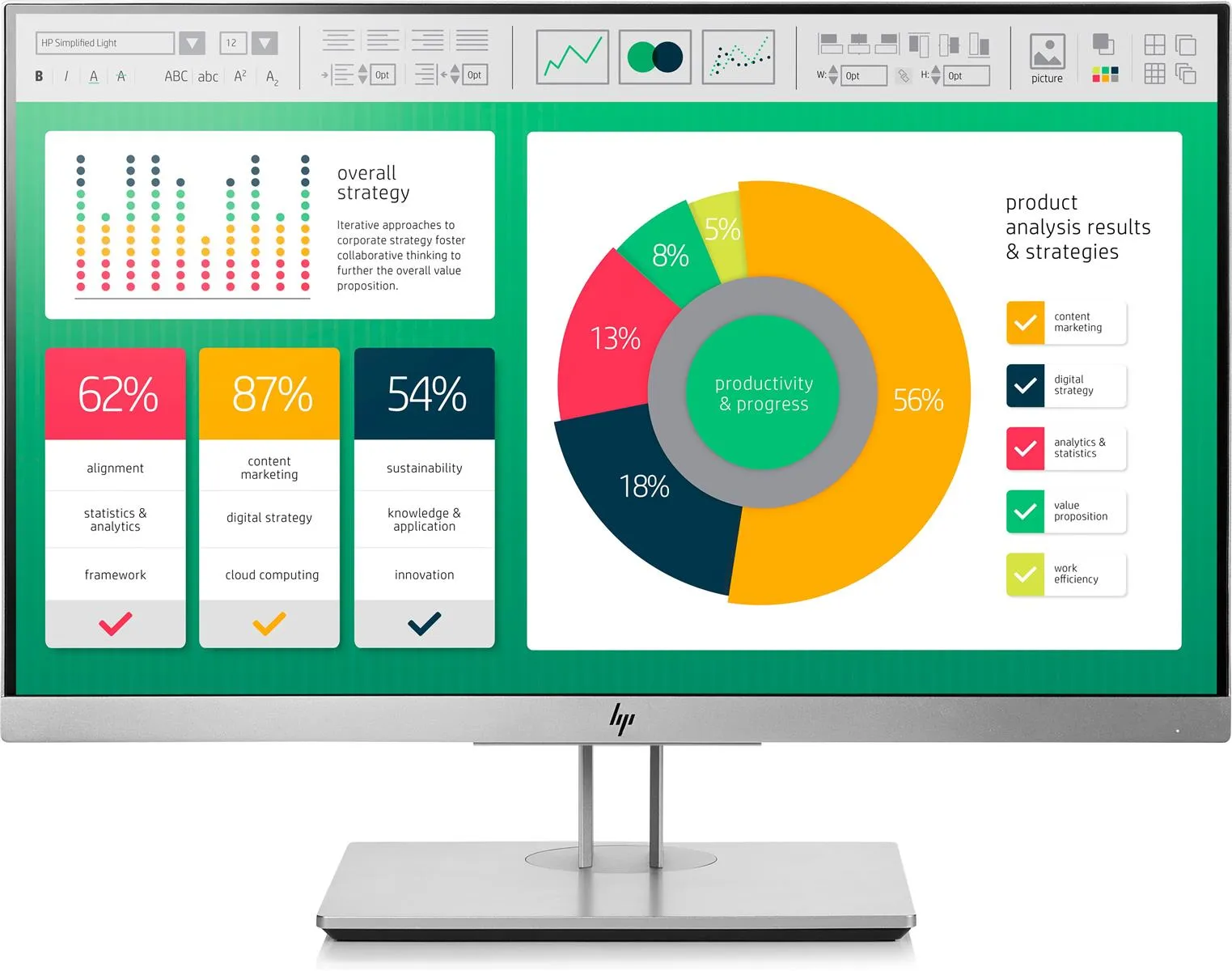 HP EliteDisplay E223 LED-Monitor 54,6 cm (21,5") Full HD IPS HDMI VGA DisplayPort Silber