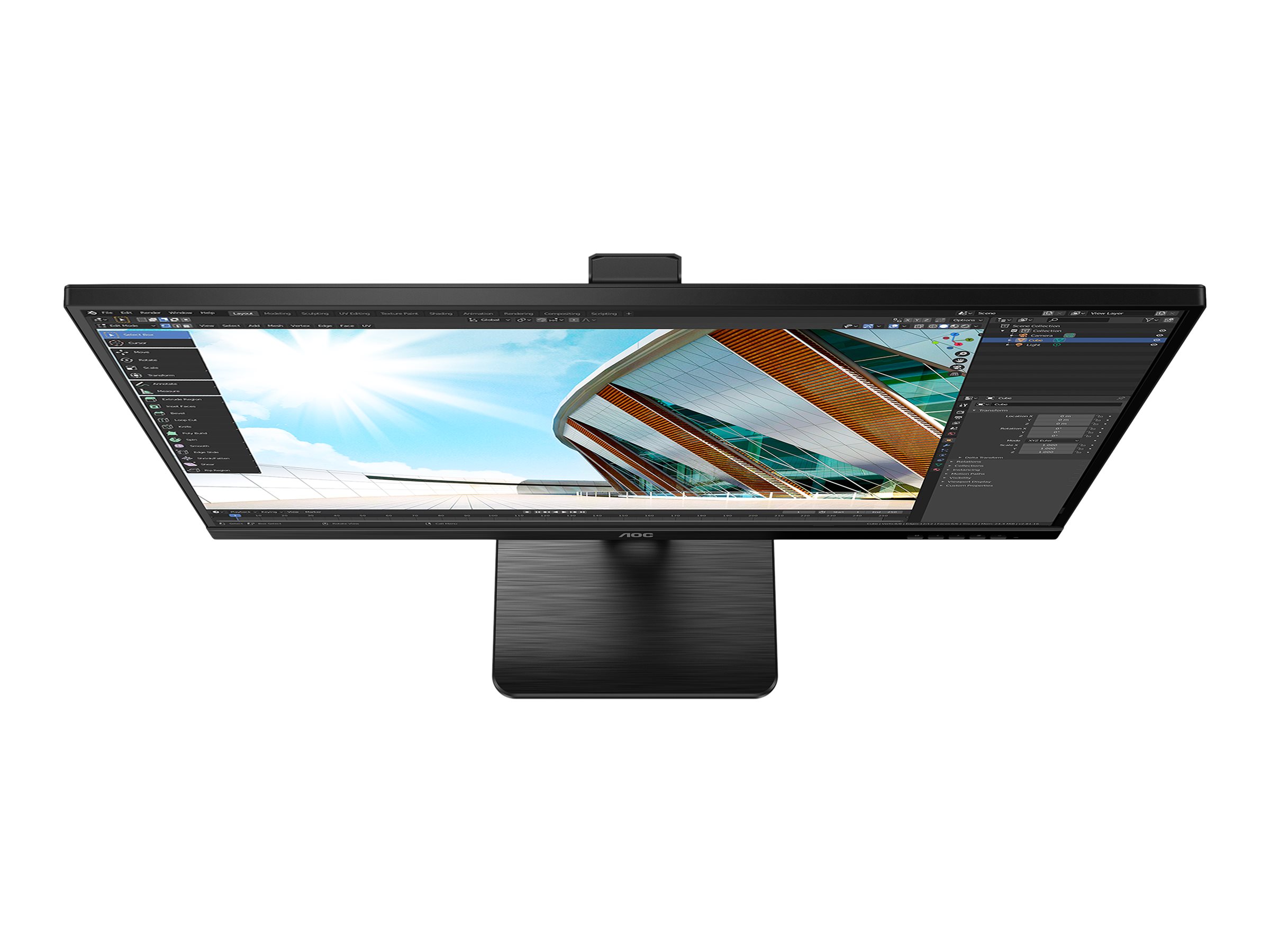 AOC Monitor 27P2Q | 27" | Full HD | IPS LCD | HDMI DP VGA DVI | schwarz