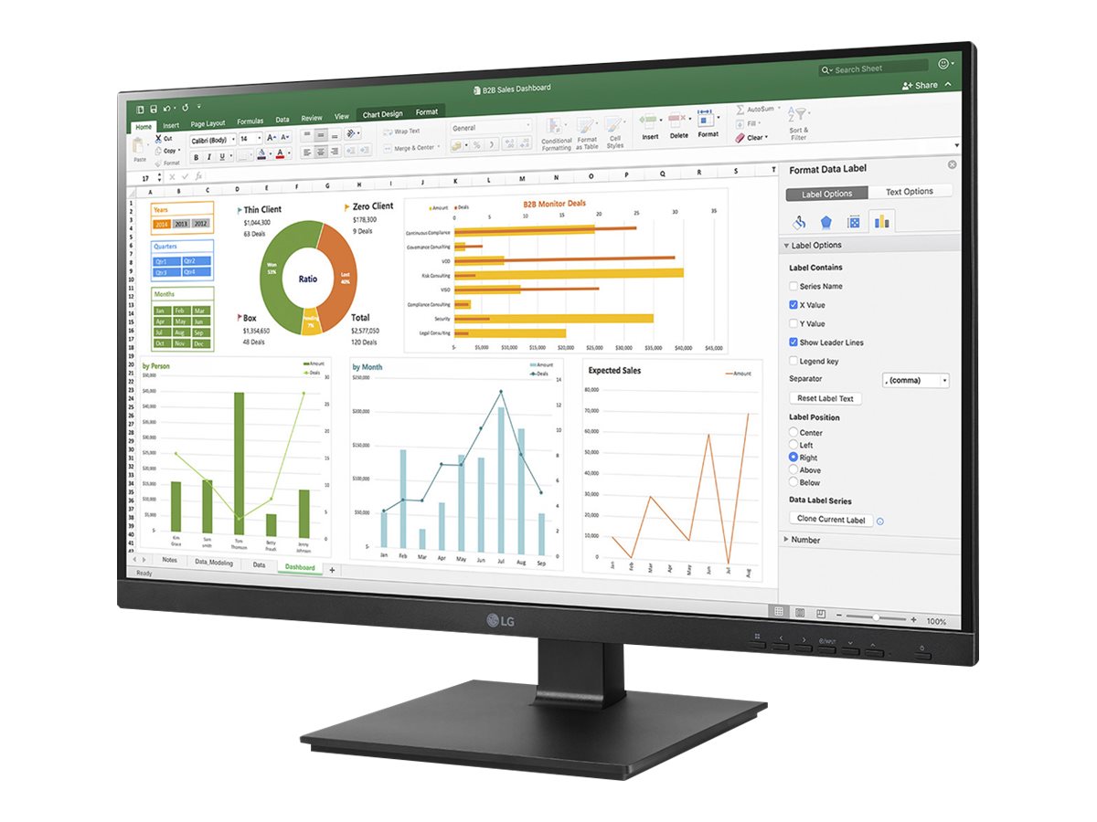 LG 24BN650Y Monitor | 24" | FHD | 75Hz | IPS LCD | HDMI DisplayPort | Schwarz