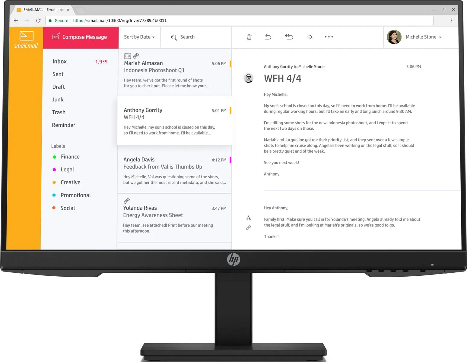 HP P24h G4 LED Monitor 60,5cm 23.8 Zoll IPS Full HD 1920x1080 7VH44AT schwarz