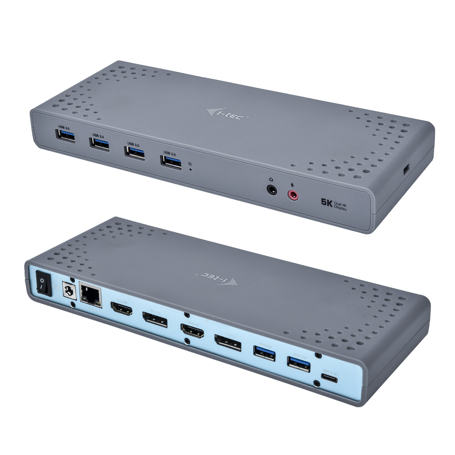 i-tec USB-C / USB-A 3.0 4K Dual Video Dockingstation | 2x DP 2x HDMI | ohne Netzteil