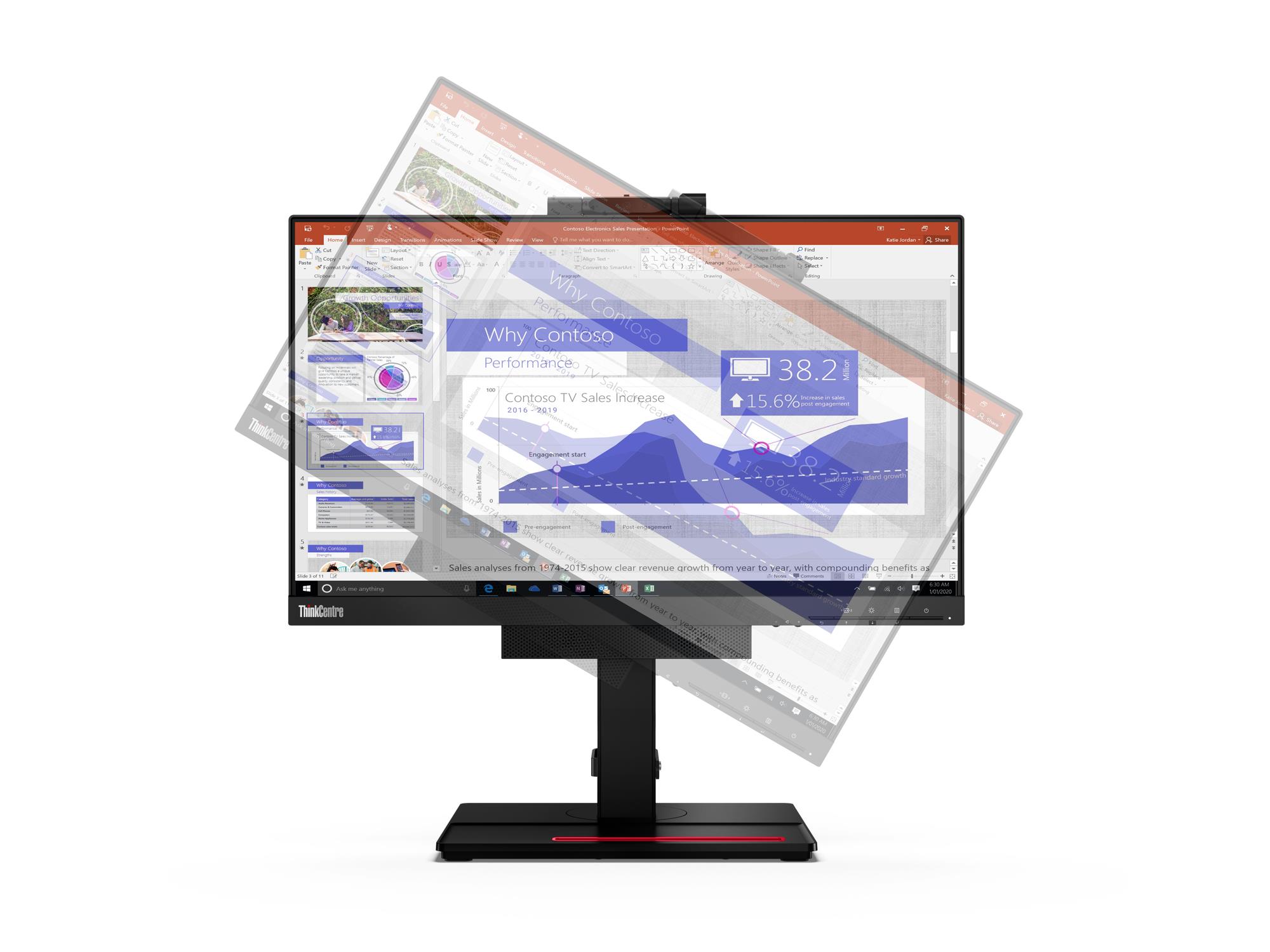 Lenovo ThinkCentre Tiny-in-One 22 Gen 4 | 22" | Webcam | Full HD | schwarz