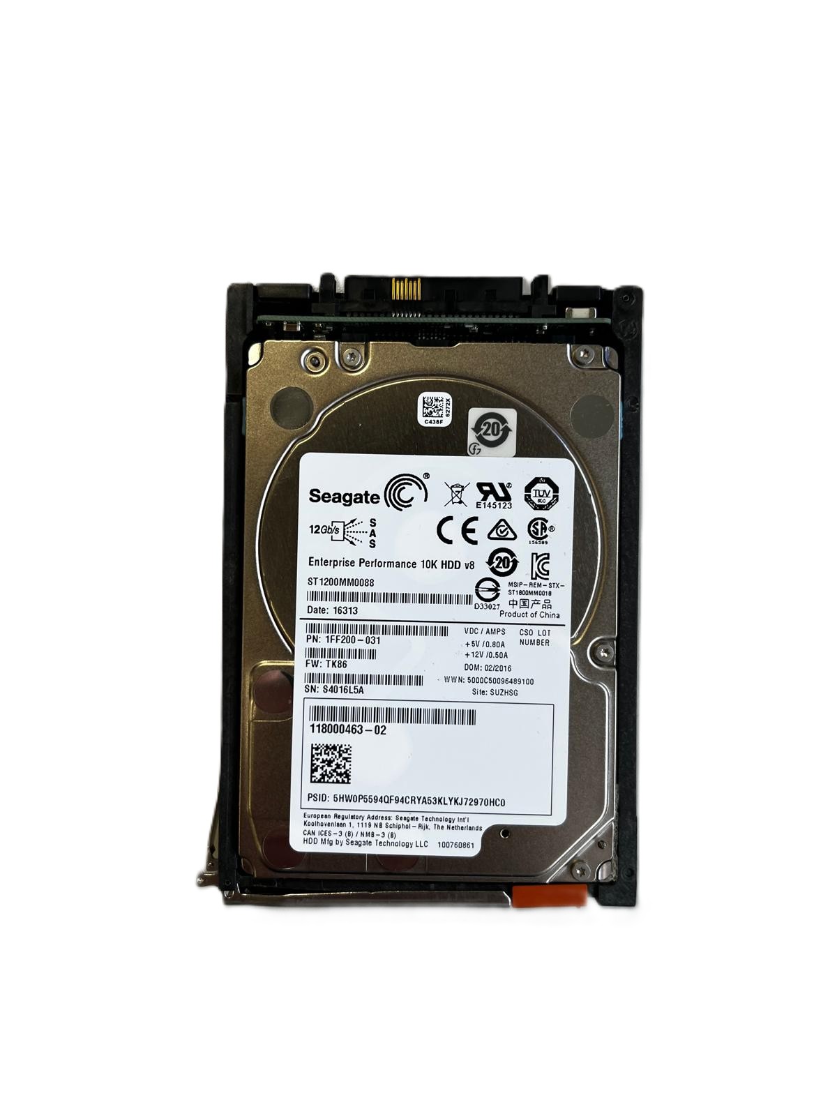 Seagate 1.2 TB HDD Server-Festplatte | 2.5" | 10K SAS 12 Gb/s | PN: 1FF200-031
