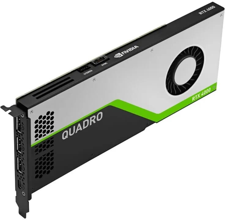 NVIDIA Quadro RTX 4000 | 8 GB | GDDR6 | 3x DisplayPort