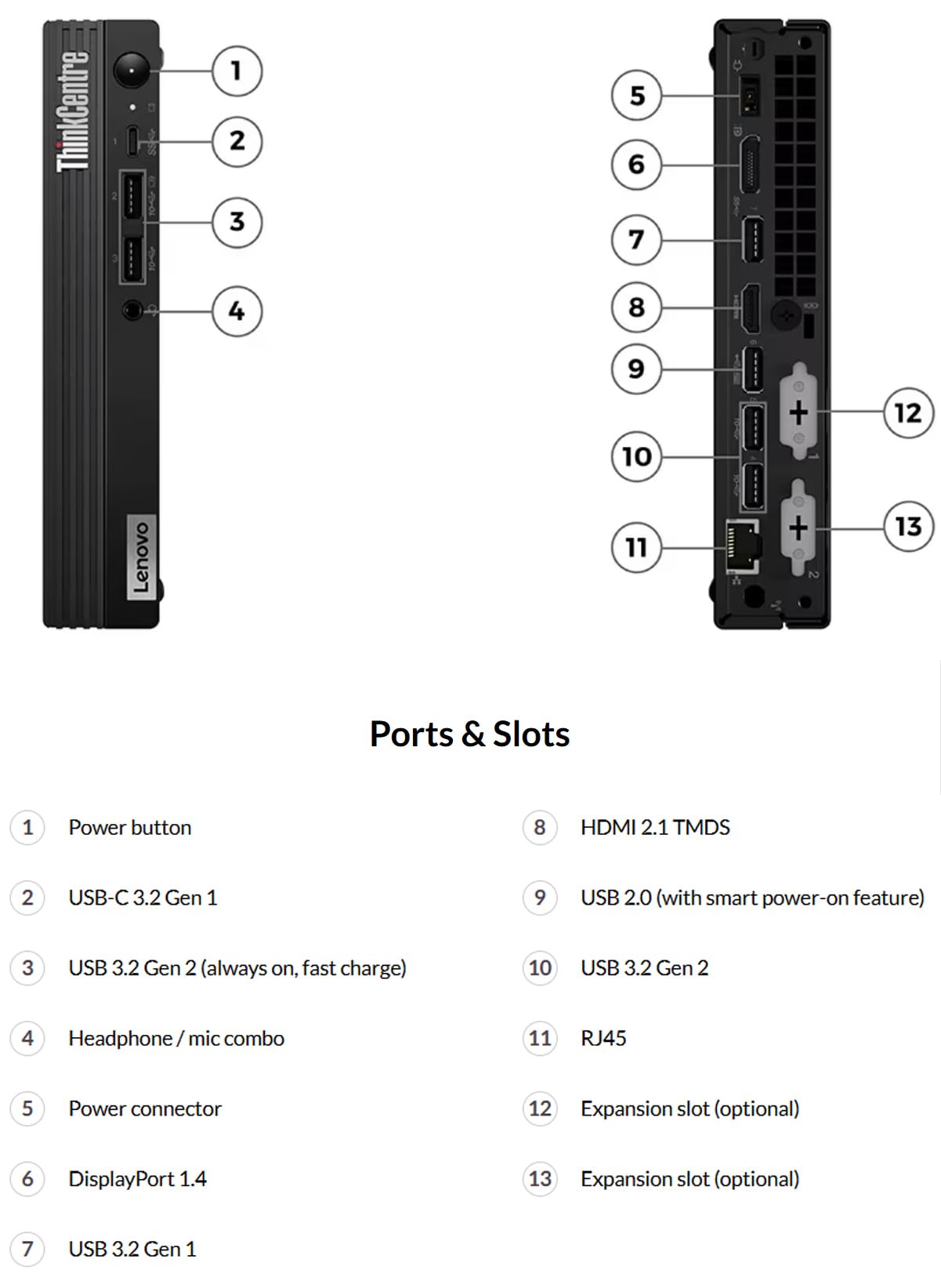 Lenovo ThinkCentre M70q Tiny | Intel Core i5-10400T | 8GB RAM | 256GB SSD | WLAN | Win 11 Pro
