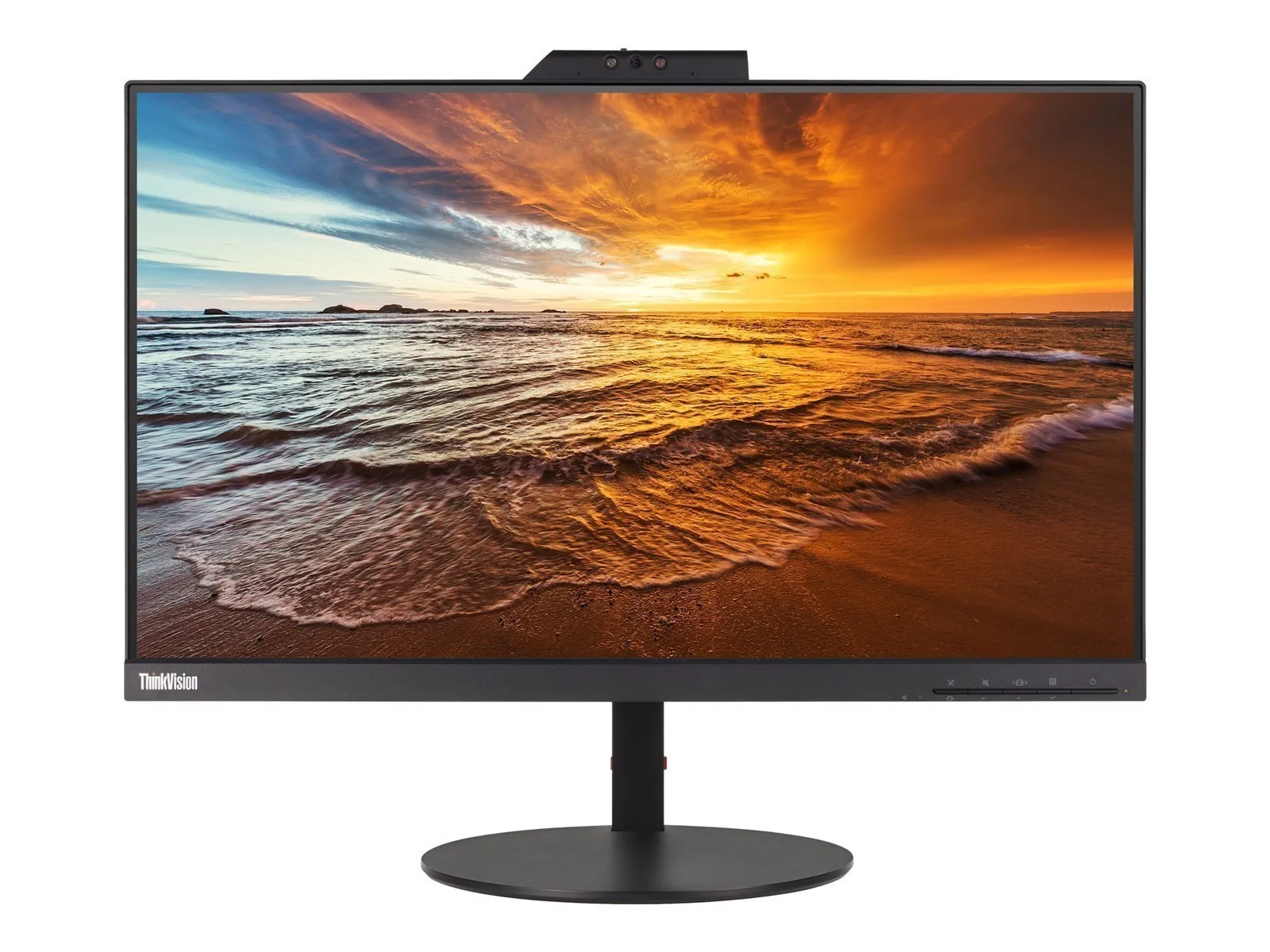 Lenovo ThinkVision T24v-10 | 23.8" | LED IPS Full HD Monitor | Webcam | HDMI DP VGA | Schwarz