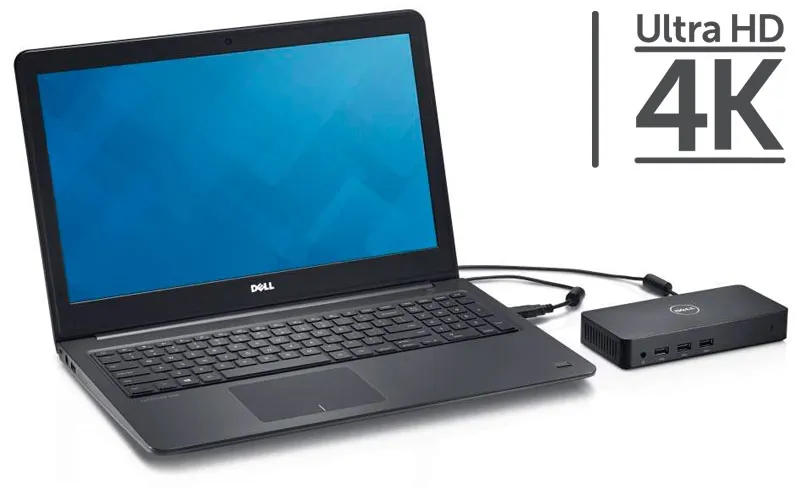 Dell D3100 Dockingstation USB 3.0 Dock Ultra HD | ohne Netzteil | B-Ware
