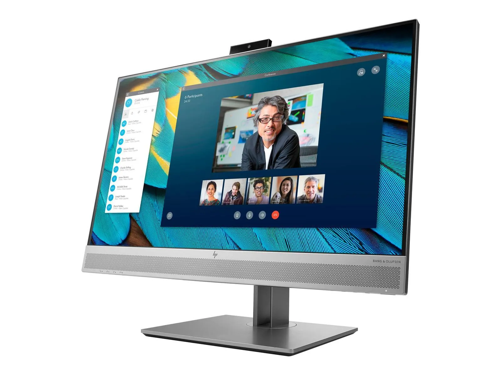 HP EliteDisplay E243m Monitor | 23.8" | Full HD| Webcam | silber