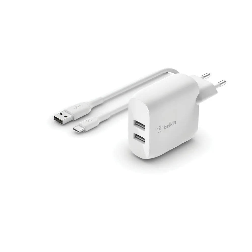 Belkin BoostCharge | 24 Watt Netzteil | 2 Ausgabeanschlussstellen | USB-A