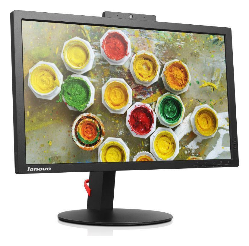 Lenovo ThinkVision T2224zD | 21,5" | Full HD LED IPS Monitor | Webcam VGA HDMI DP | Schwarz