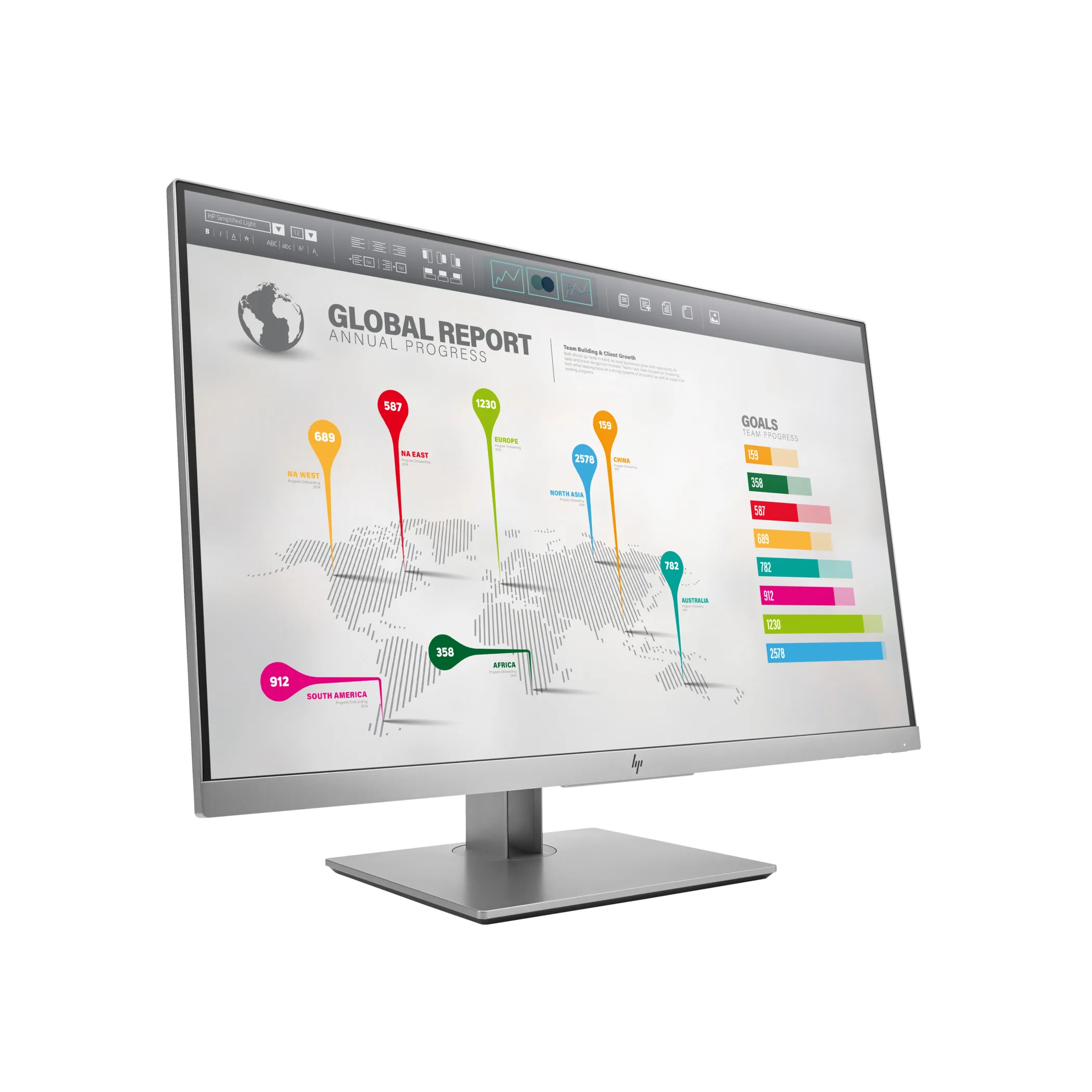 HP EliteDisplay E273q Monitor | 27" | QHD | HDMI DisplayPort VGA | Silber