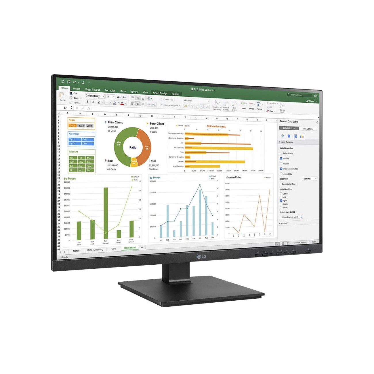 LG 24BN650Y Monitor | 24" | Full HD | IPS LCD | HDMI | DP | Schwarz