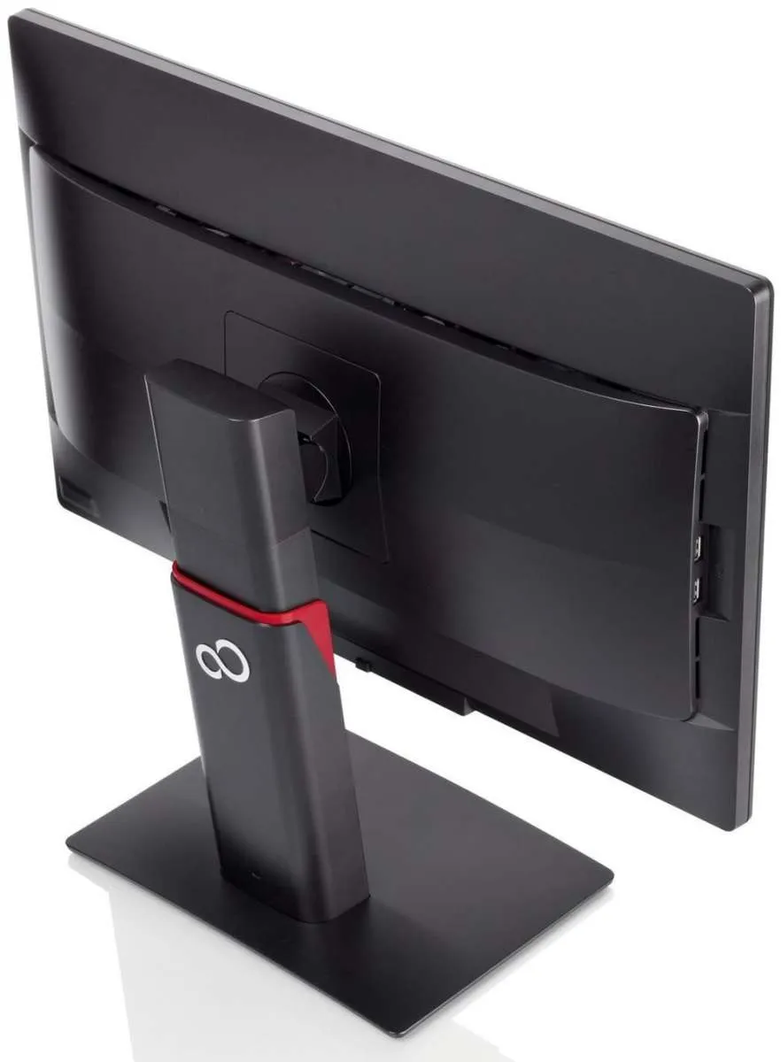 Schräge Ansicht der Rückseite des Fujitsu B24T-7 LED Monitors