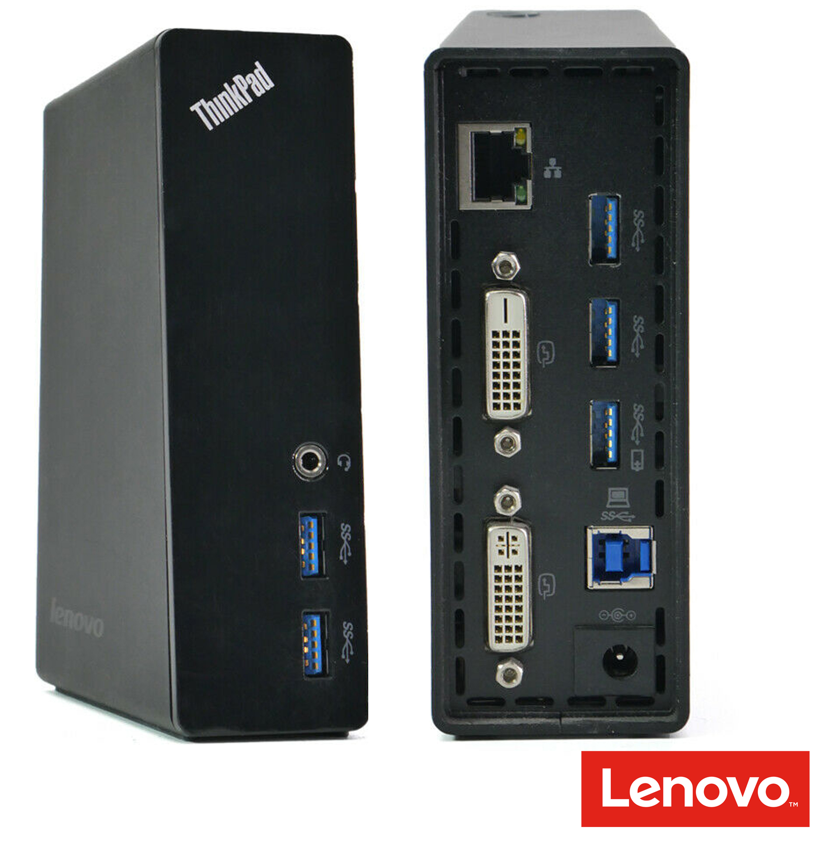 Lenovo ThinkPad USB 3.0 Dockingstation | 2x DVI 5x USB 3.0 | ohne Netzteil