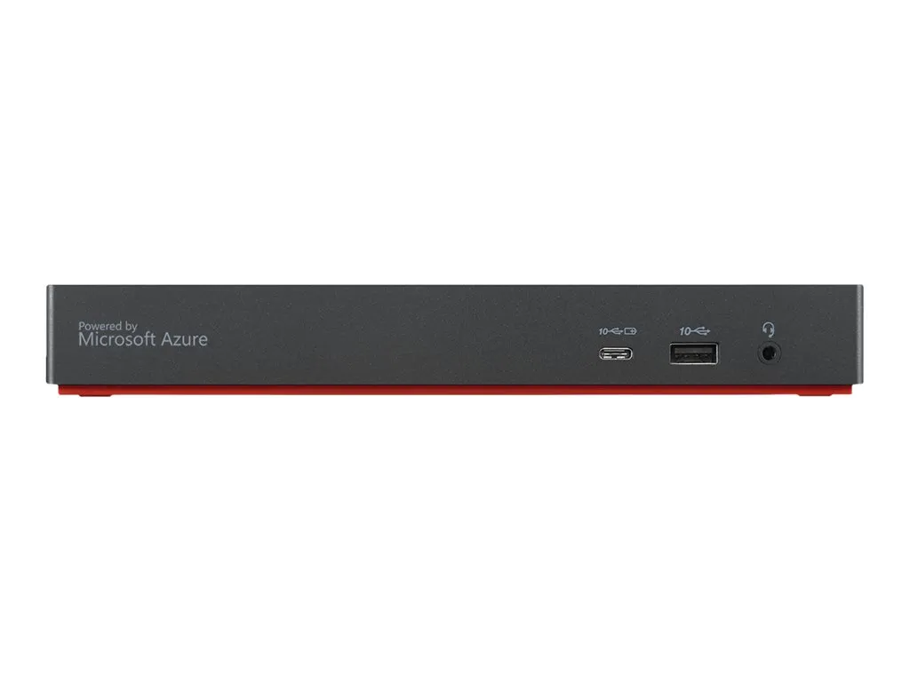 Lenovo ThinkPad Dock Vorderseite mit USB-C, USB-A und Audioanschluss