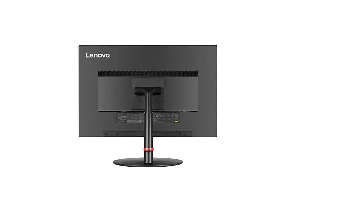 Lenovo ThinkVision T24d-10 Monitor Rückansicht mit Standfuß und Anschlussbereich