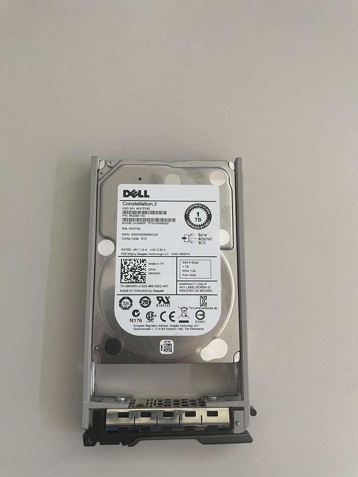 DELL 1 TB HDD Server-Festplatte | 2.5" | 10K SAS 6 Gb/s | PN: 9RZ268-150