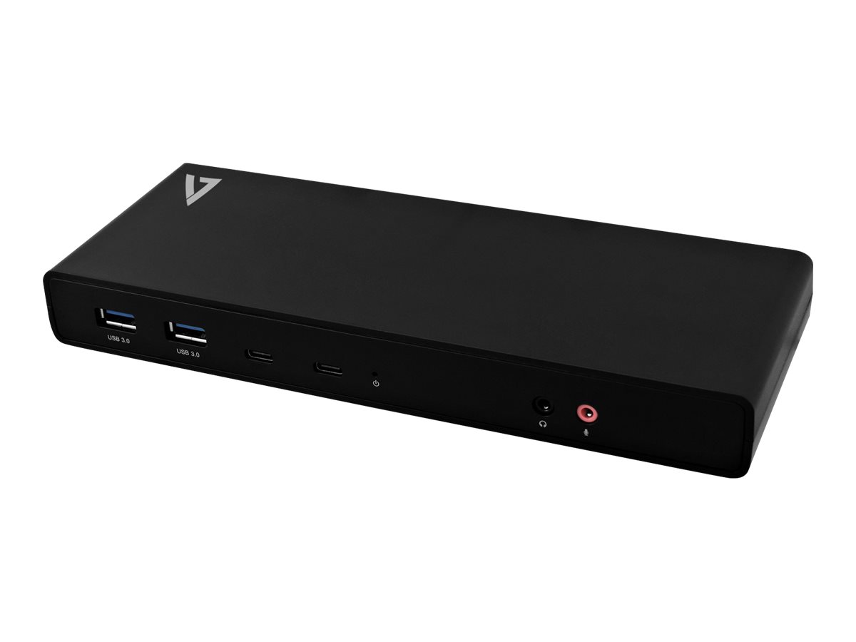 V7 USB-C 4K Dockingstation | 2x DisplayPort 2x HDMI | Universal Dock | ohne Netzteil