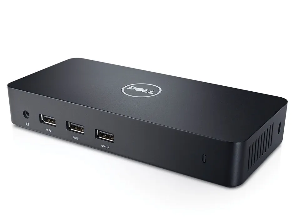 Dell Dock mit USB 3.0 Anschlüssen und Kopfhöreranschluss in Frontansicht