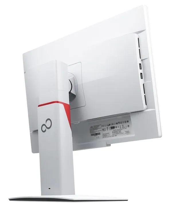 Schräge Rückansicht des Fujitsu Monitors B22W-7