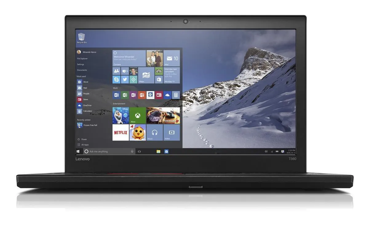 Lenovo ThinkPad T560 Ultrabook Core i5-6300U 2,40GHz 8GB RAM 256GB SSD FHD W10P UK