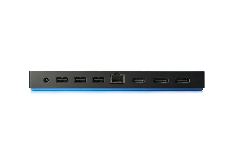 HP Dockinglösung mit Netzwerkanschluss und zwei DisplayPorts für Dual-Monitor-Setups