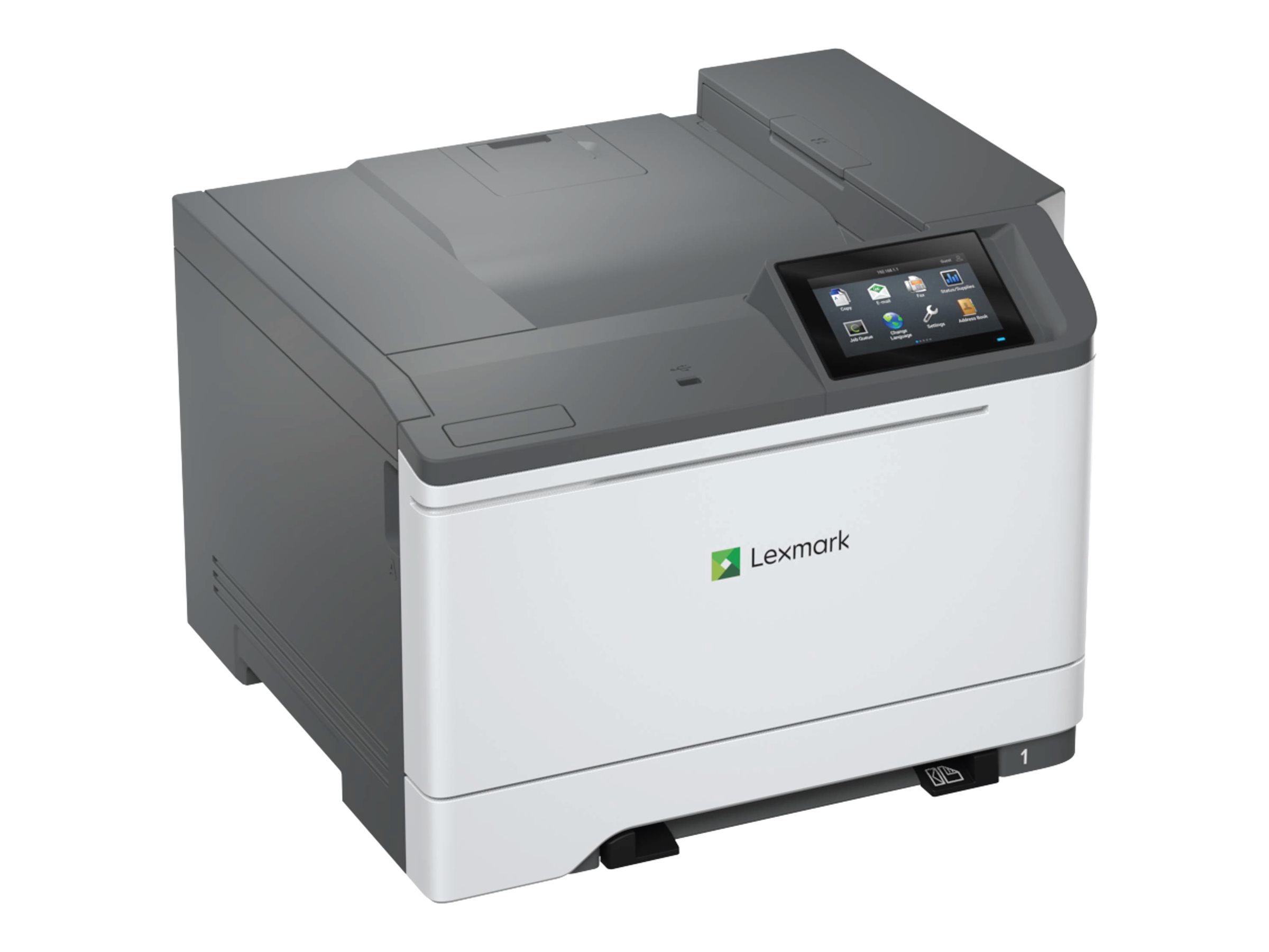 Lexmark CS632 Drucker | Laser | Farbe | Touchscreen | Wi-Fi | LAN | weiß