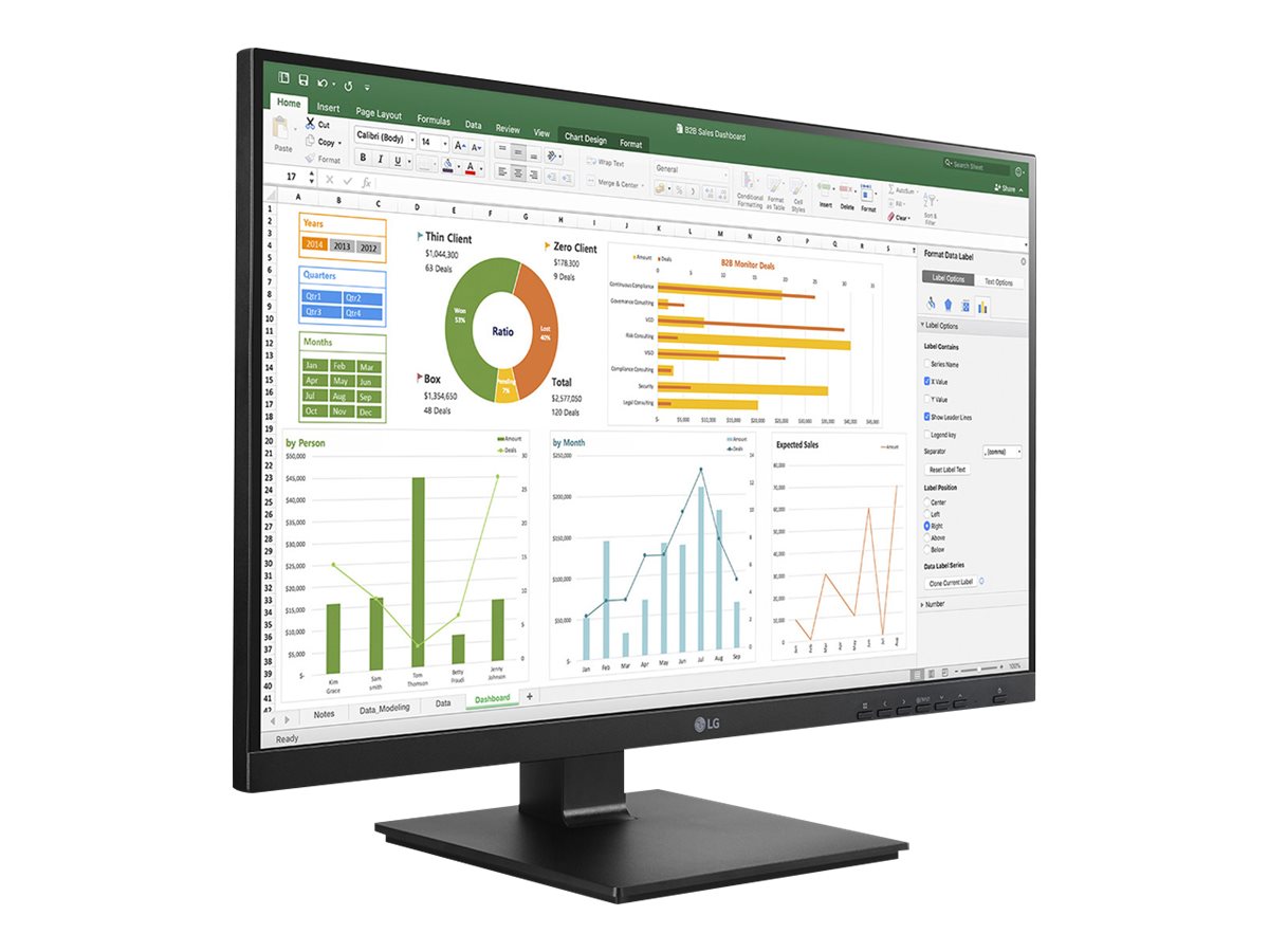 LG 24BN650Y Monitor | 24" | FHD | 75Hz | IPS LCD | HDMI DisplayPort | Schwarz