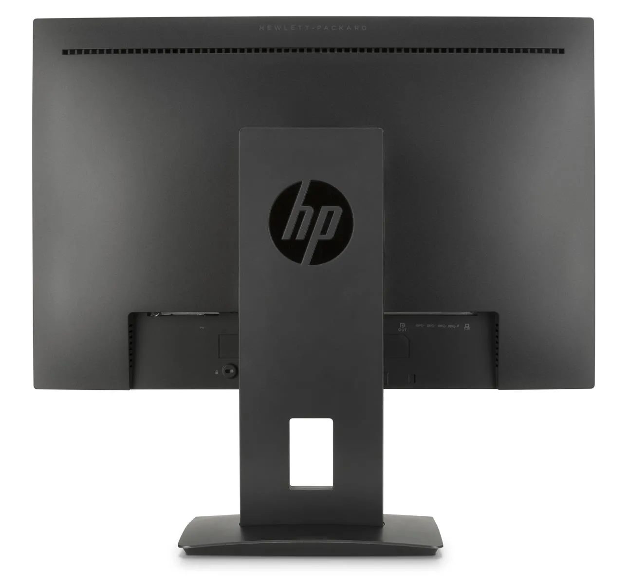 Rückansicht des HP Z24n Monitors mit zentralem Logo auf dem Standfuß
